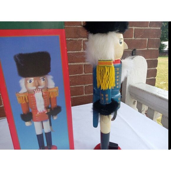15" Vintage KURT ADLER NUTCRACKER WOODEN BRITISH GENERAL SOLDIER NEW C1189 - Picture 5 of 10